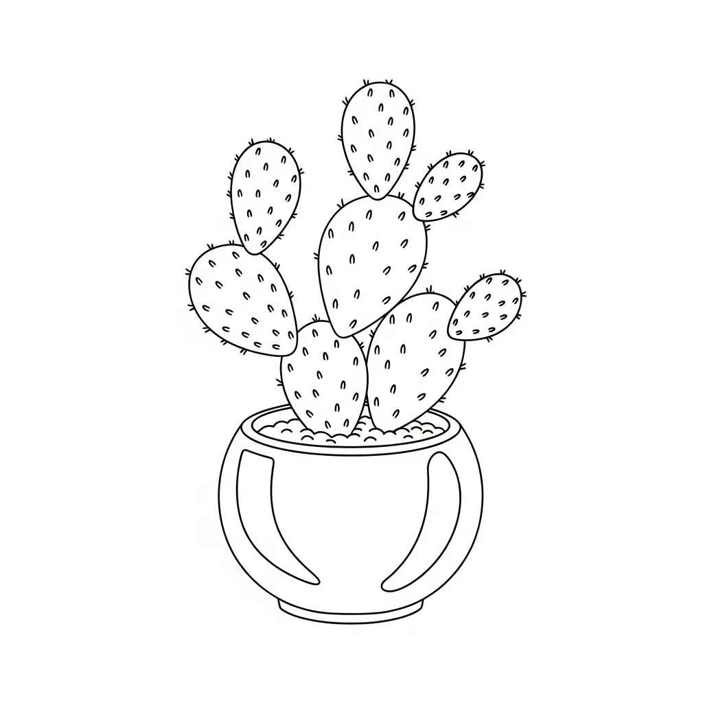 Nopal para colorear para primaria