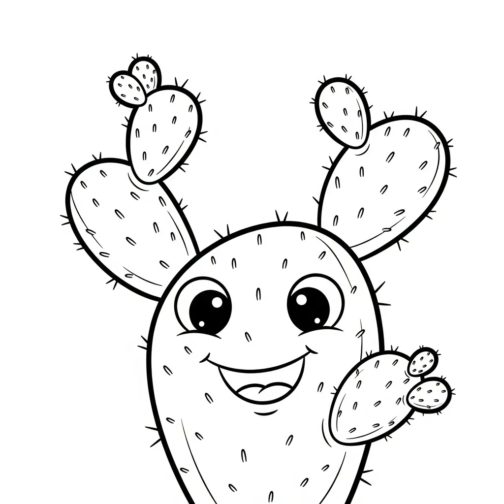 Nopal para colorear gratis para imprimir