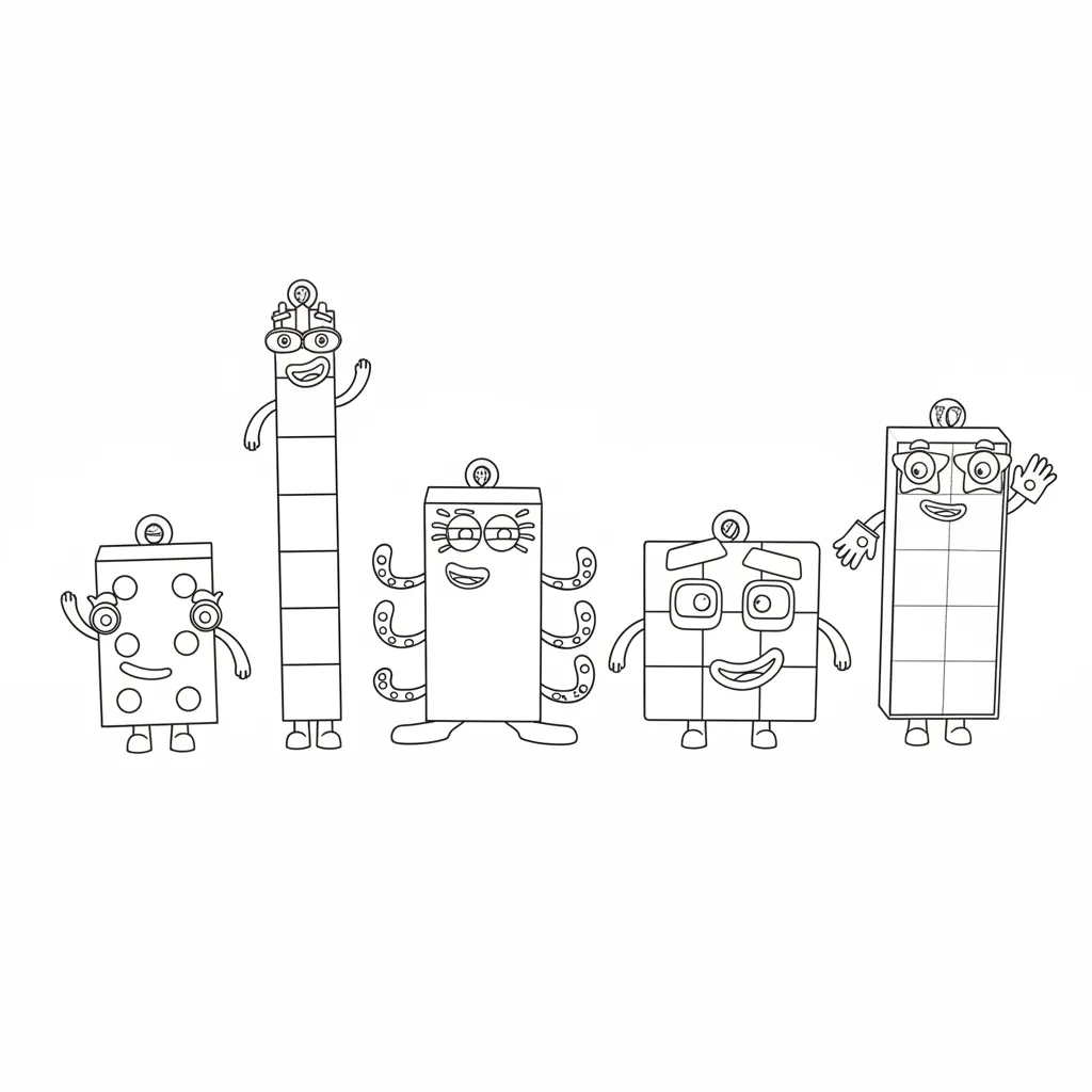 Numberblocks 11 para colorear para niño
