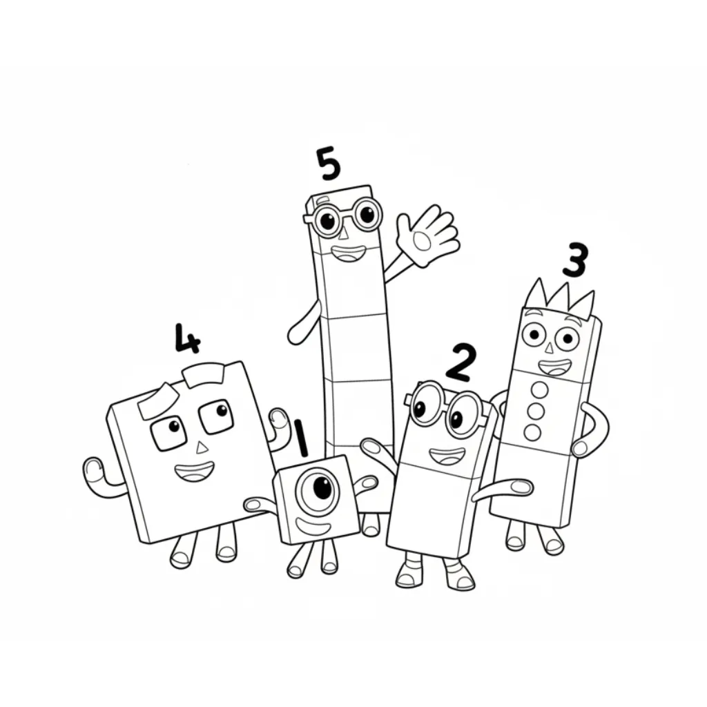 Numberblocks 12 para colorear y dibujos