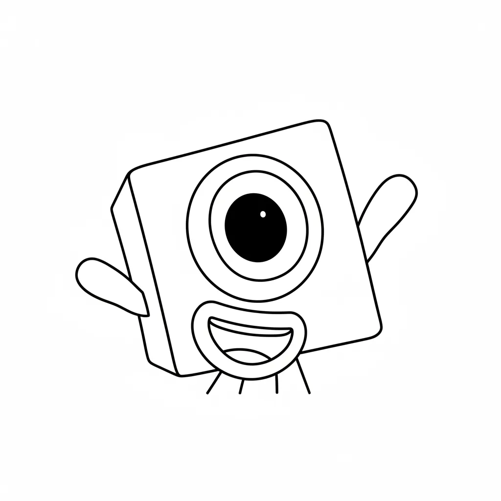 Numberblocks 16 para colorear para imprimir pdf gratis