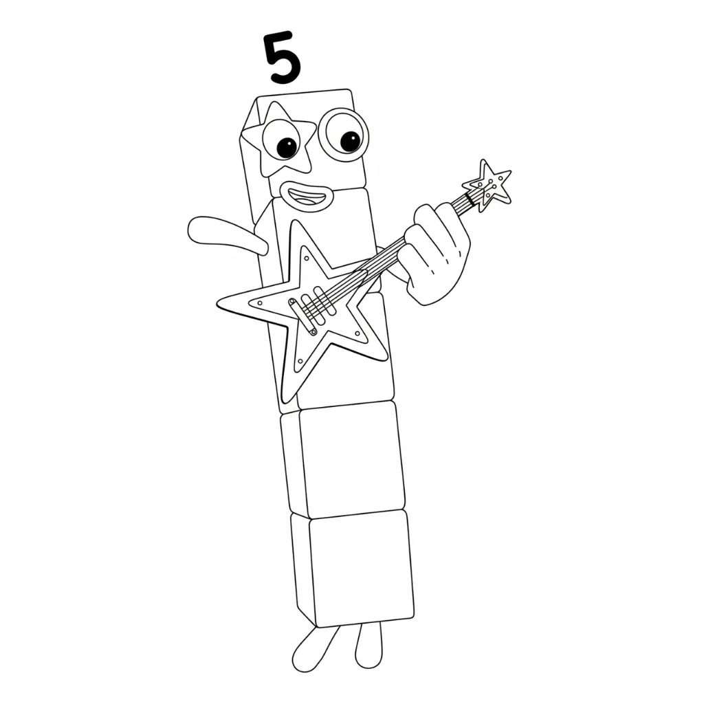 Numberblocks 2 para colorear gratis para imprimir