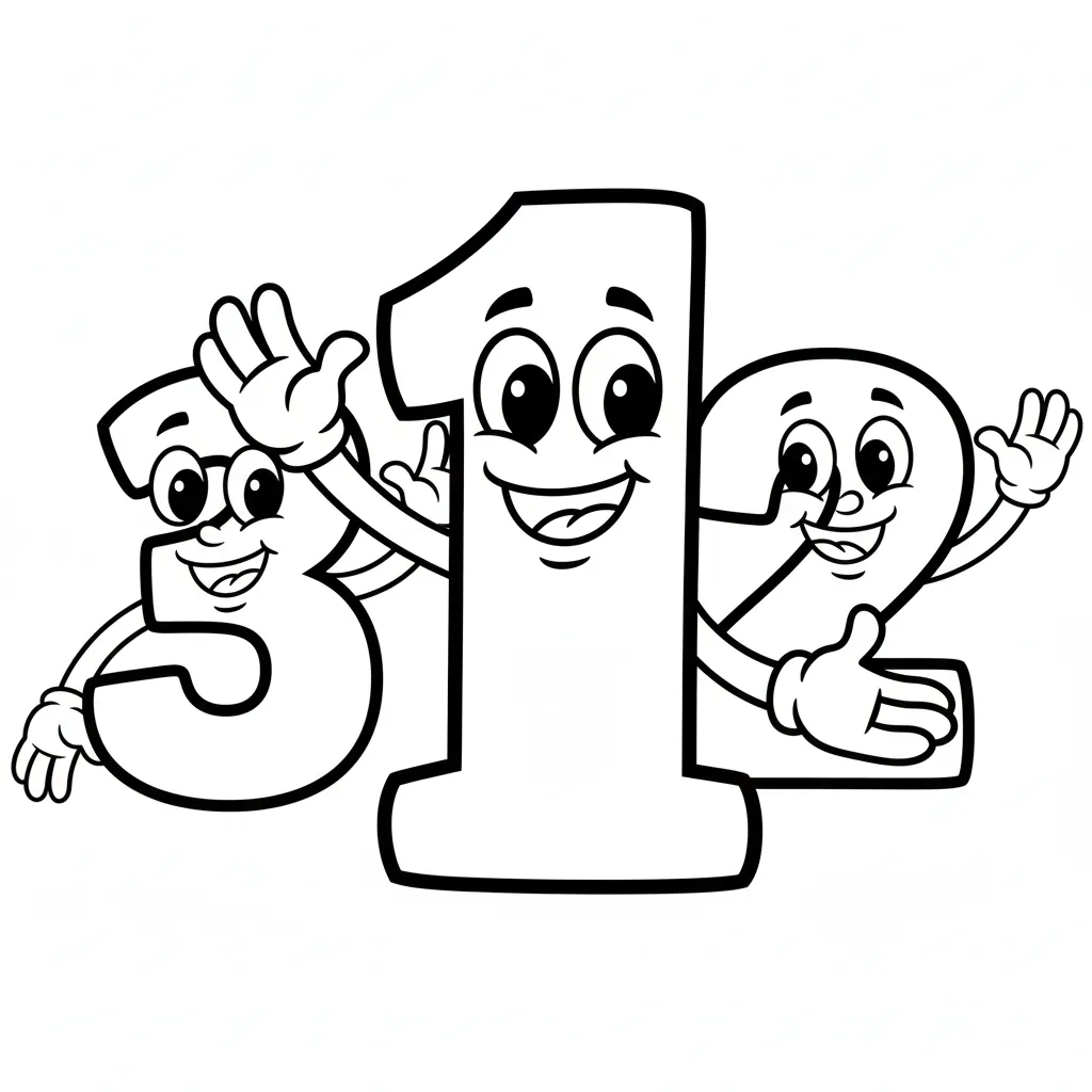 Numeros 1 11 para colorear para imprimir gratis