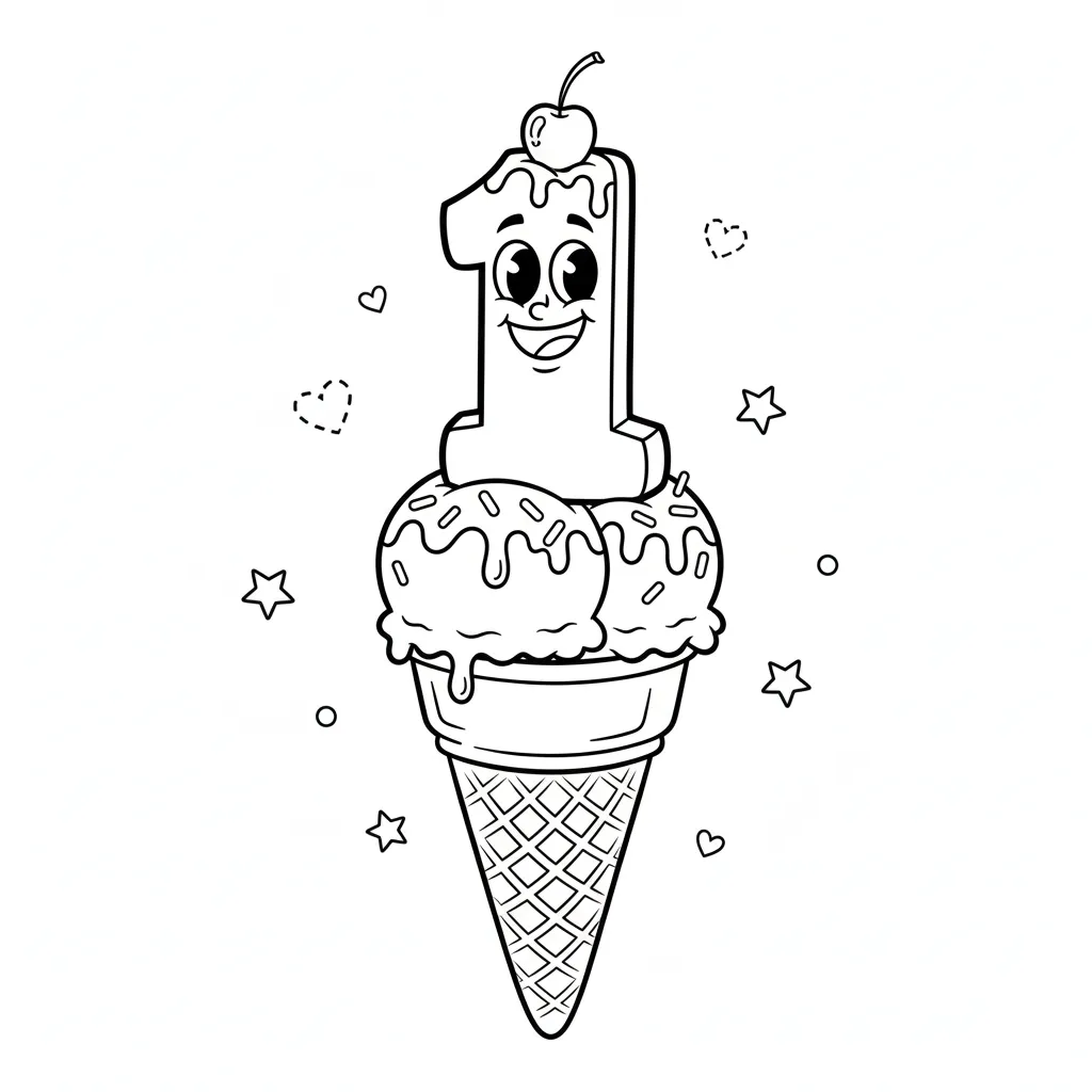 Numeros 1 13 para colorear para niños para imprimir