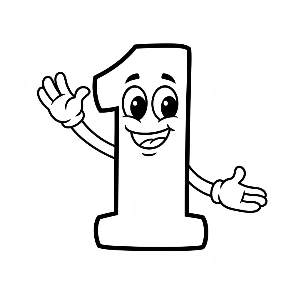 Numeros 1 4 para colorear para imprimir para niño de 9 años