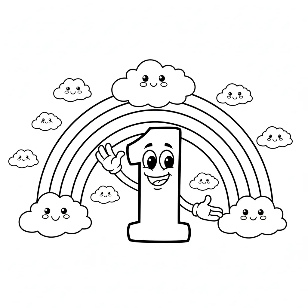 Numeros 1 5 para colorear y recortar para imprimir