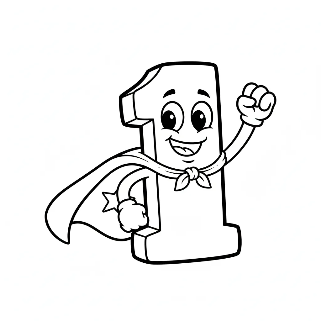 Numeros 1 6 de niño para colorear para imprimir