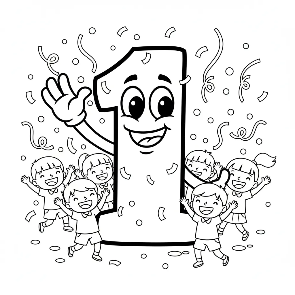 Numeros 1 9 para colorear y dibujos