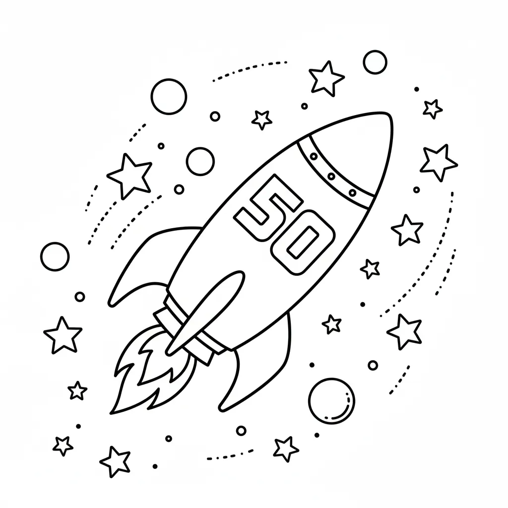 Numeros 50 12 para colorear y recortar