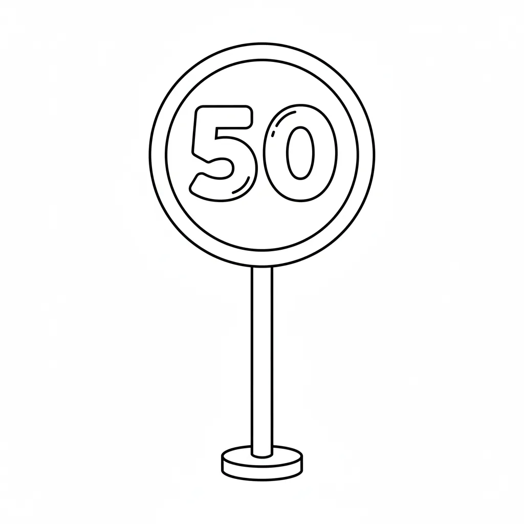 Numeros 50 2 para colorear para imprimir para niño de 4 años