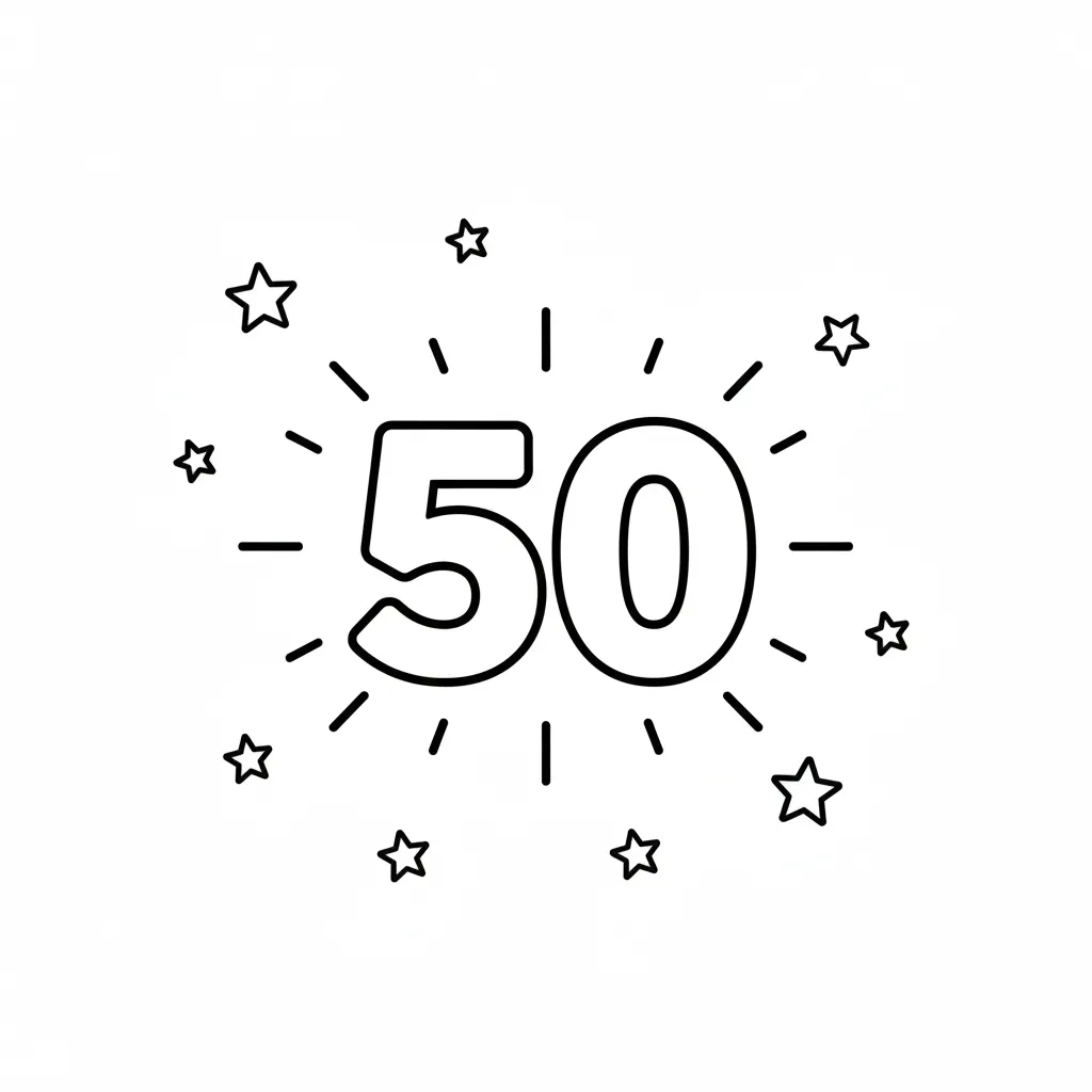 Numeros 50 8 para colorear para imprimir para niño de 9 años