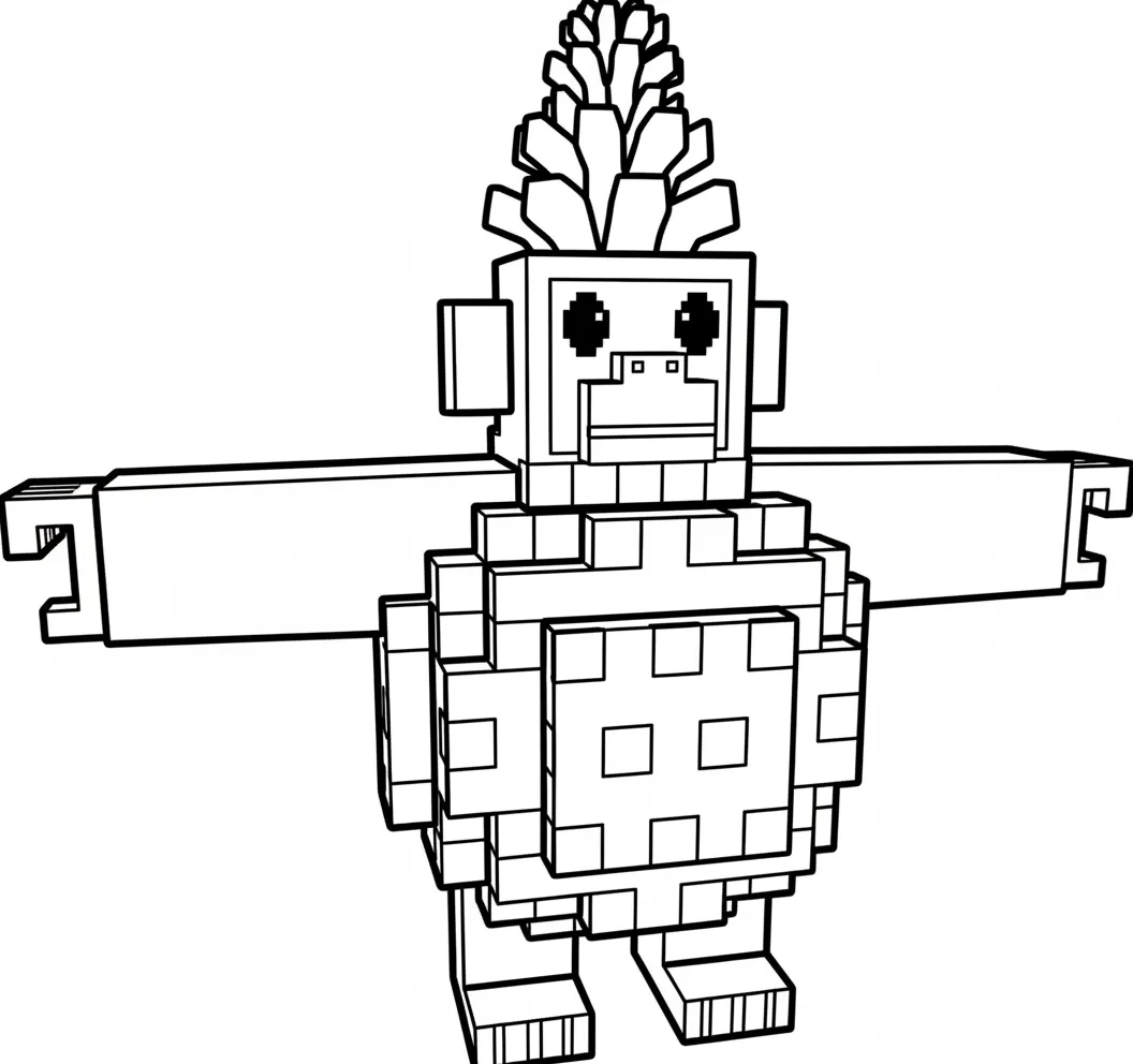 Orangutini Ananasini para colorear para imprimir para niño de 9 años 2