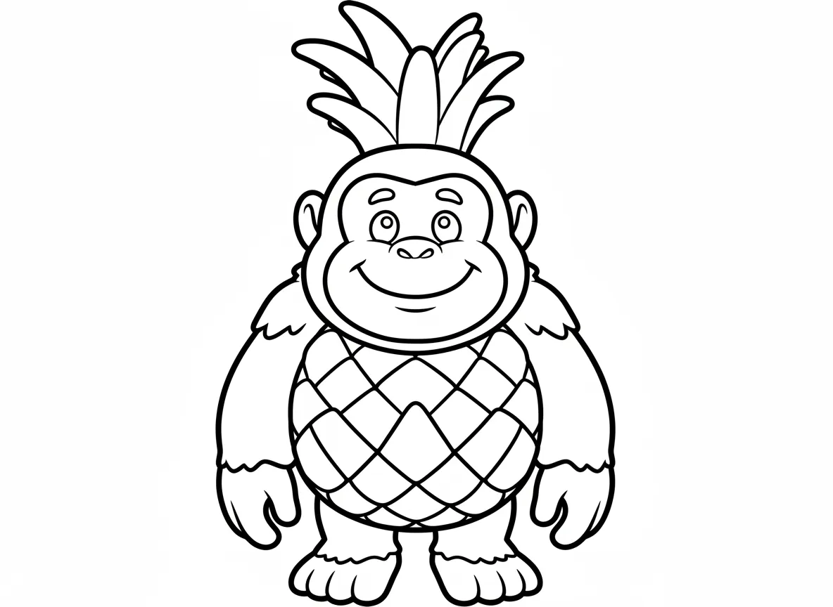 Orangutini Ananasini para colorear para niño de 8 años