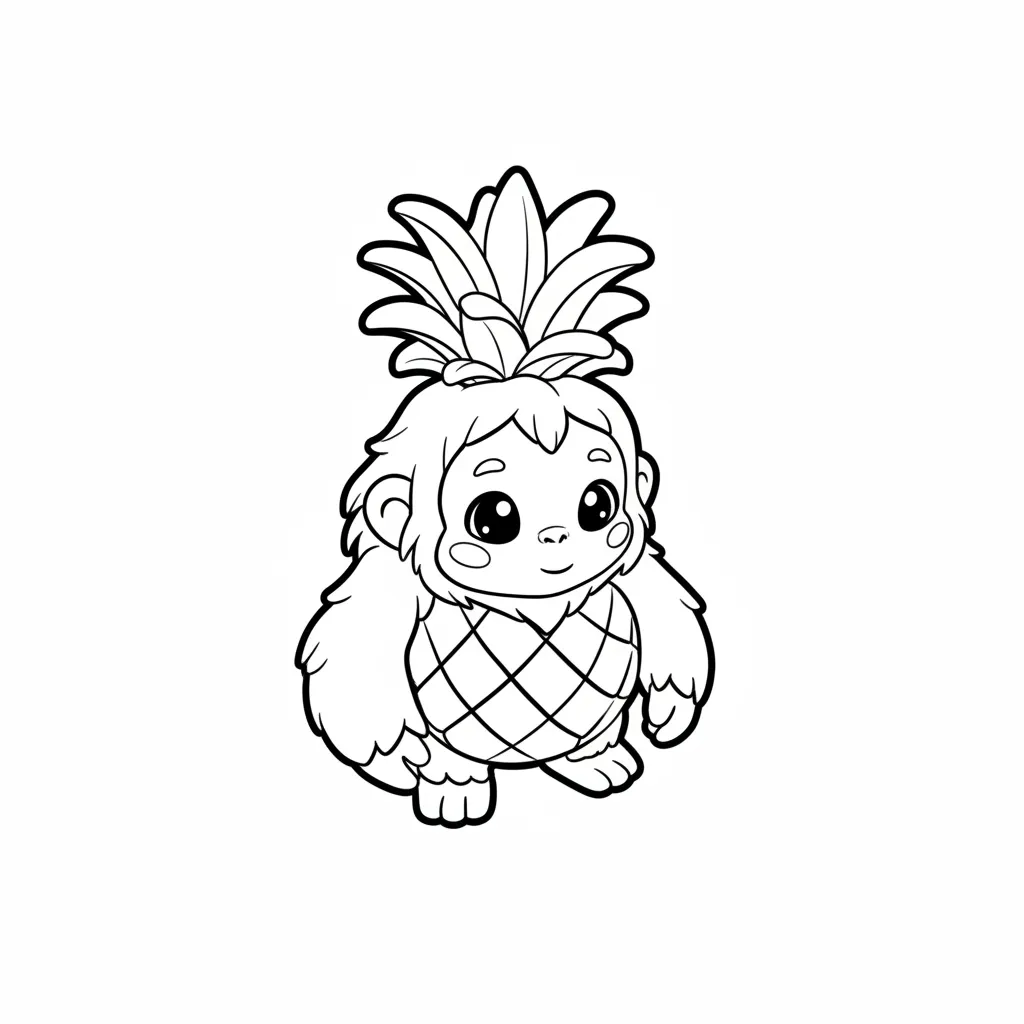 imprimir Orangutini Ananasini para colorear gratis