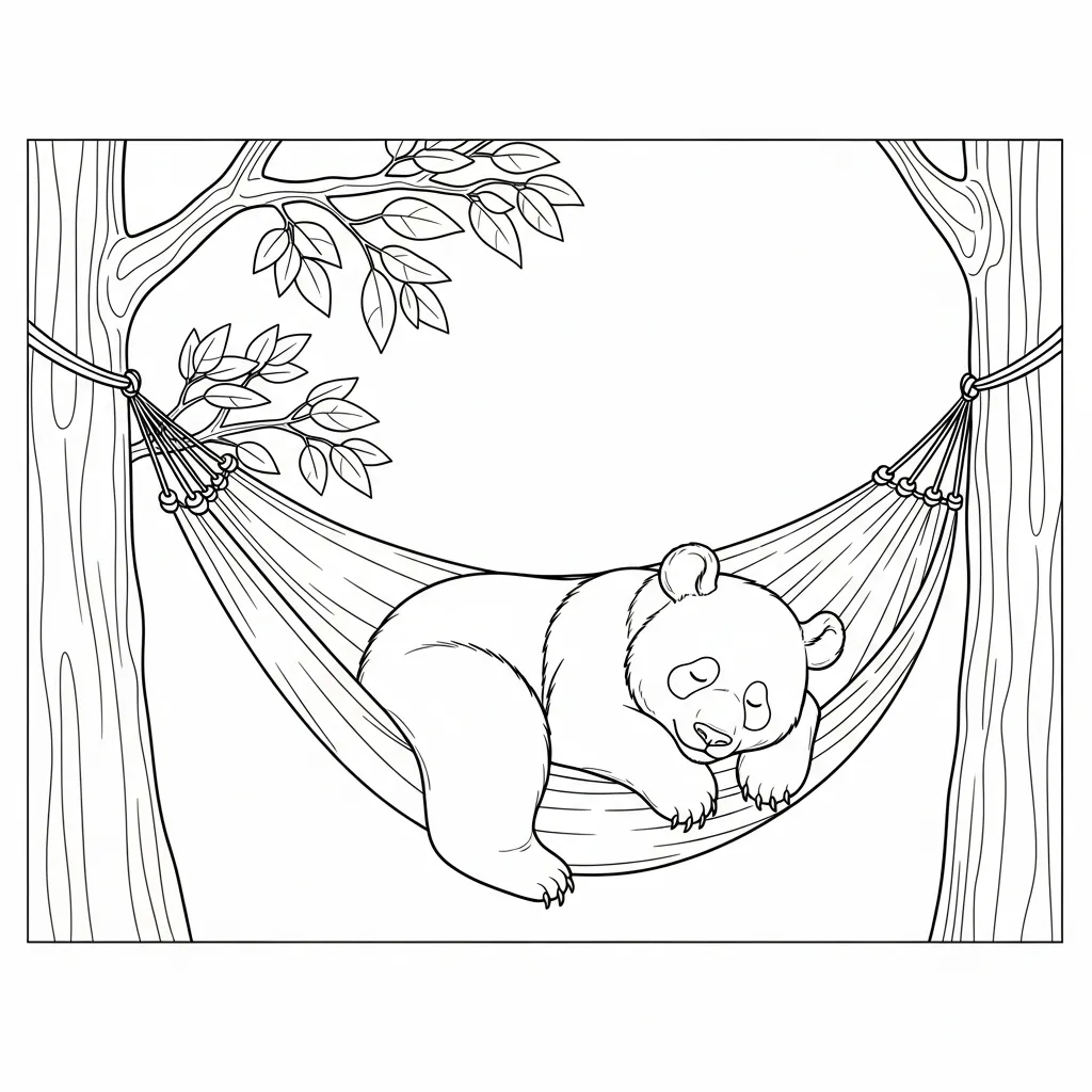 Oso Panda para colorear en línea