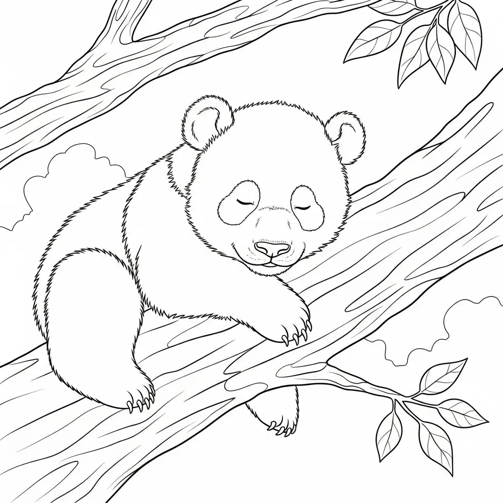 descargar Oso Panda para colorear gratis