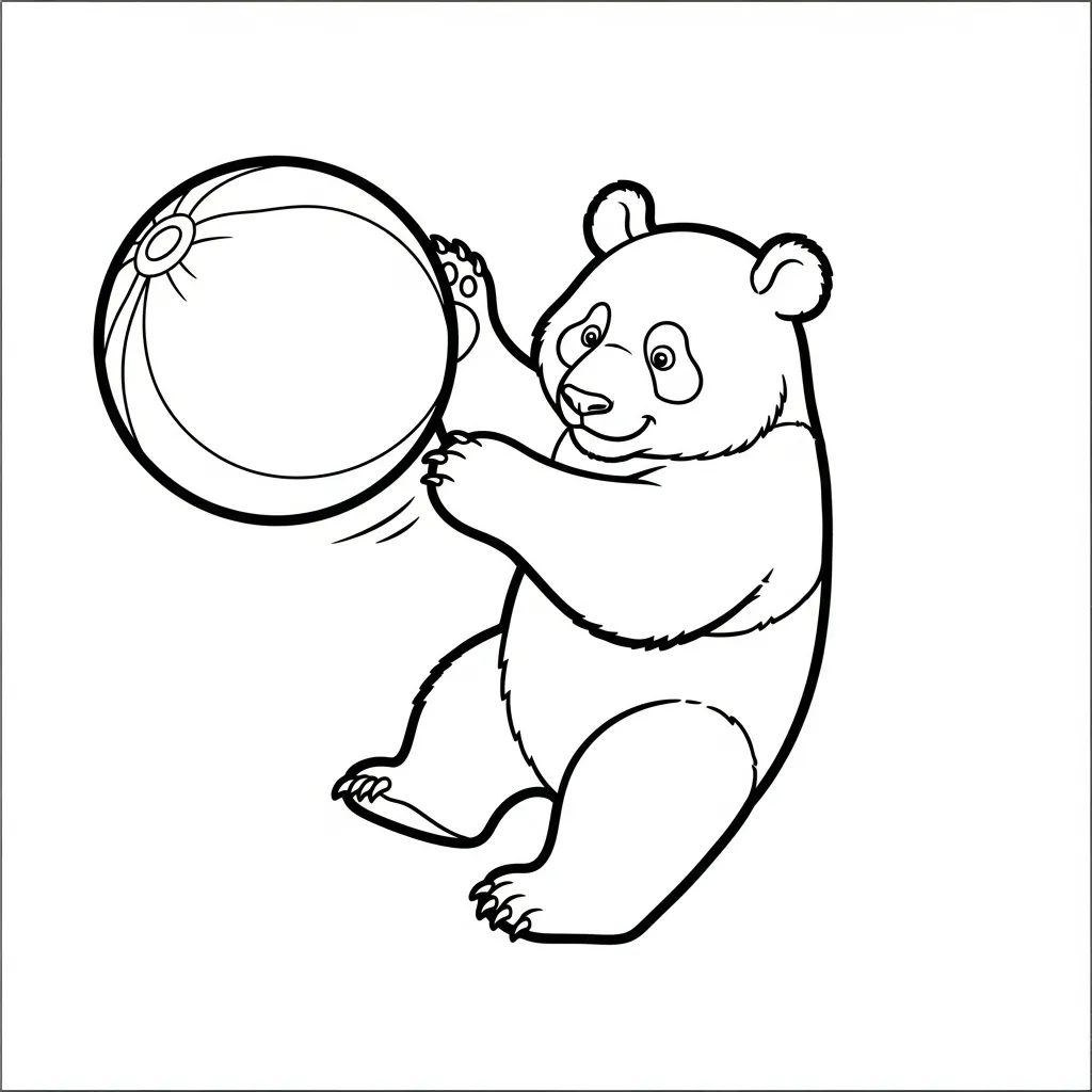 Oso Panda para colorear gratis en línea
