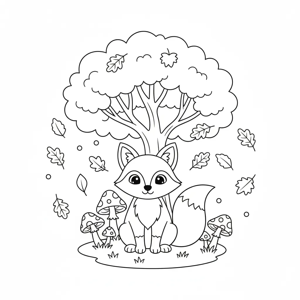 Otoño 16 para colorear para imprimir para niño de 3 años