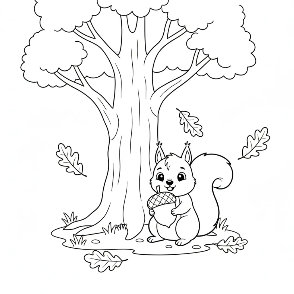 Otoño 5 para colorear para niño de 8 años