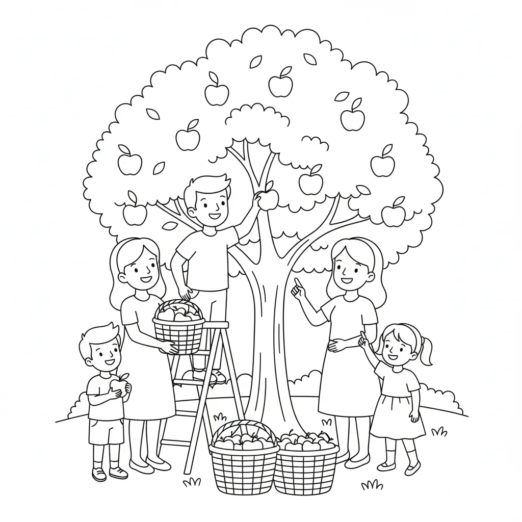 Otoño 6 para colorear para niño de 3 años