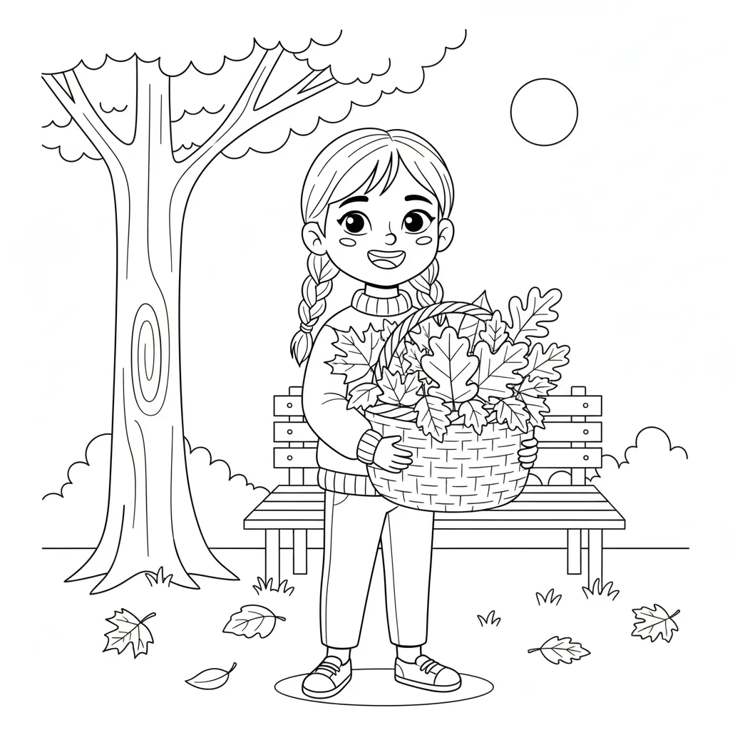 Otoño 9 para colorear para imprimir gratis pdf