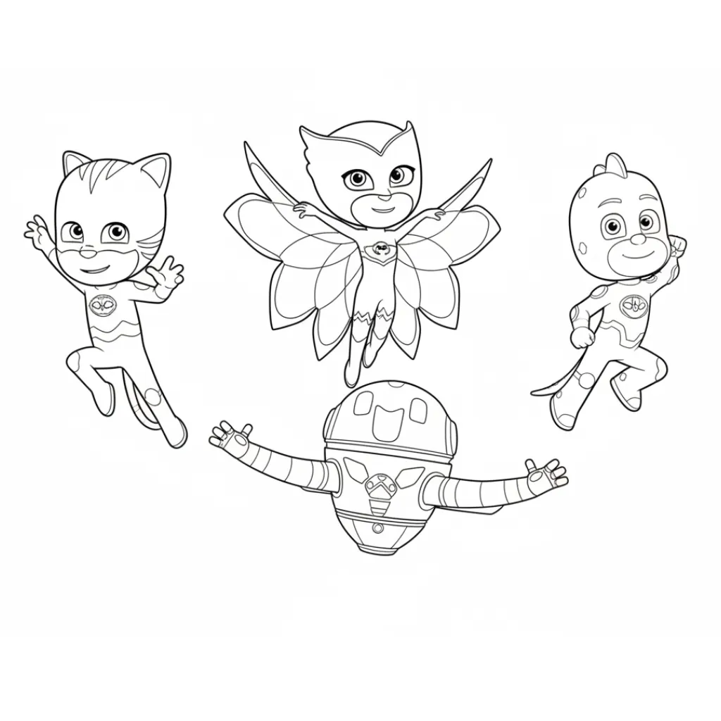 PJ Masks10 para colorear para imprimir pdf