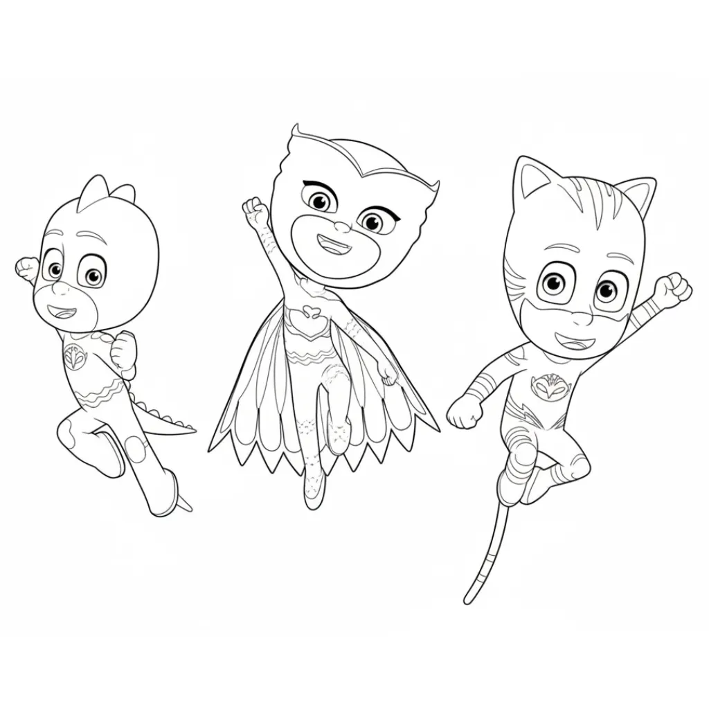 PJ Masks12 para colorear para niño para imprimir