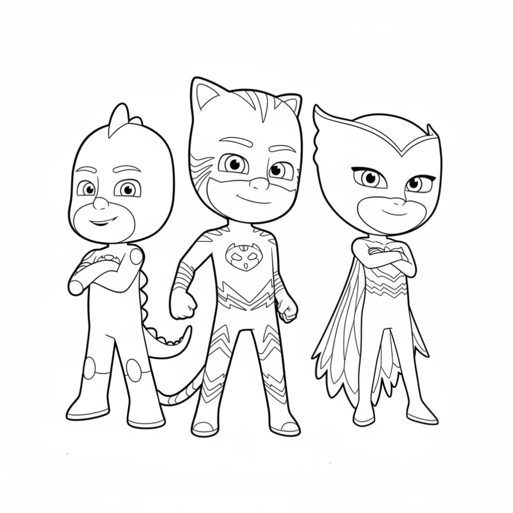 PJ Masks16 para colorear para primaria