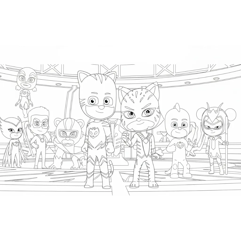 PJ Masks3 para colorear para niño de 6 años