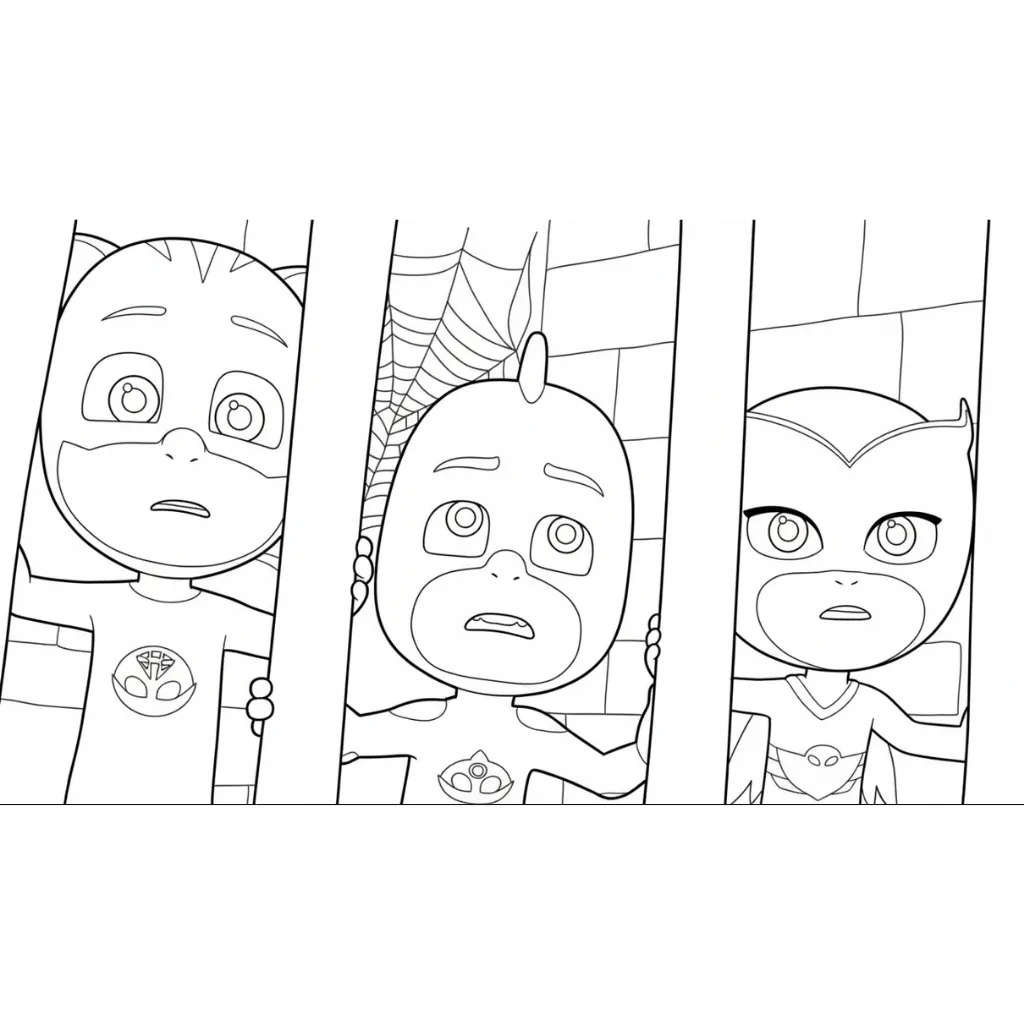 PJ Masks5 para colorear gratis para imprimir