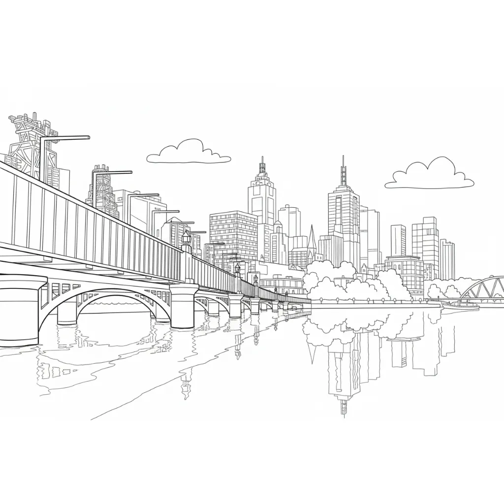 Paisajes2 para colorear de para niños