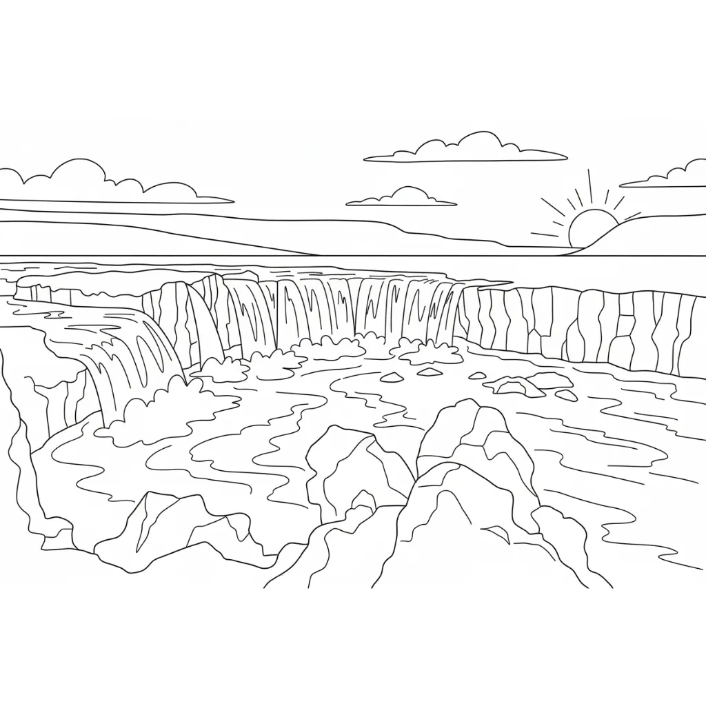 Paisajes9 para colorear y dibujo para imprimir