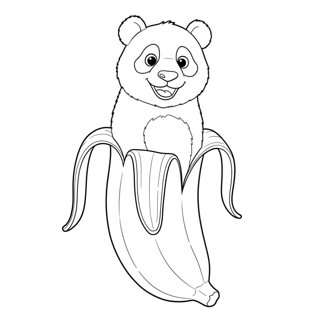 Pandaccini Bananini 3 para colorear en línea
