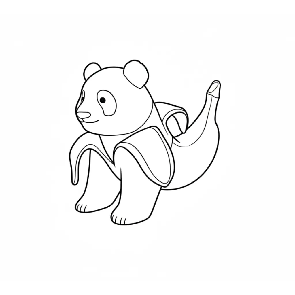 imprimir Pandaccini Bananini 4 para colorear para niño