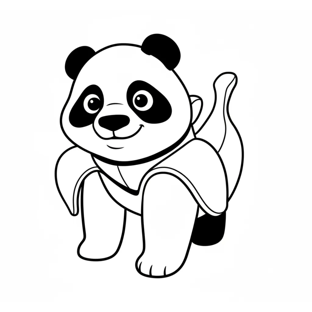 Pandaccini Bananini 6 para colorear para niño