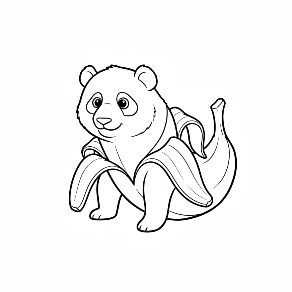 Pandaccini Bananini 7 para colorear para niños para descargar