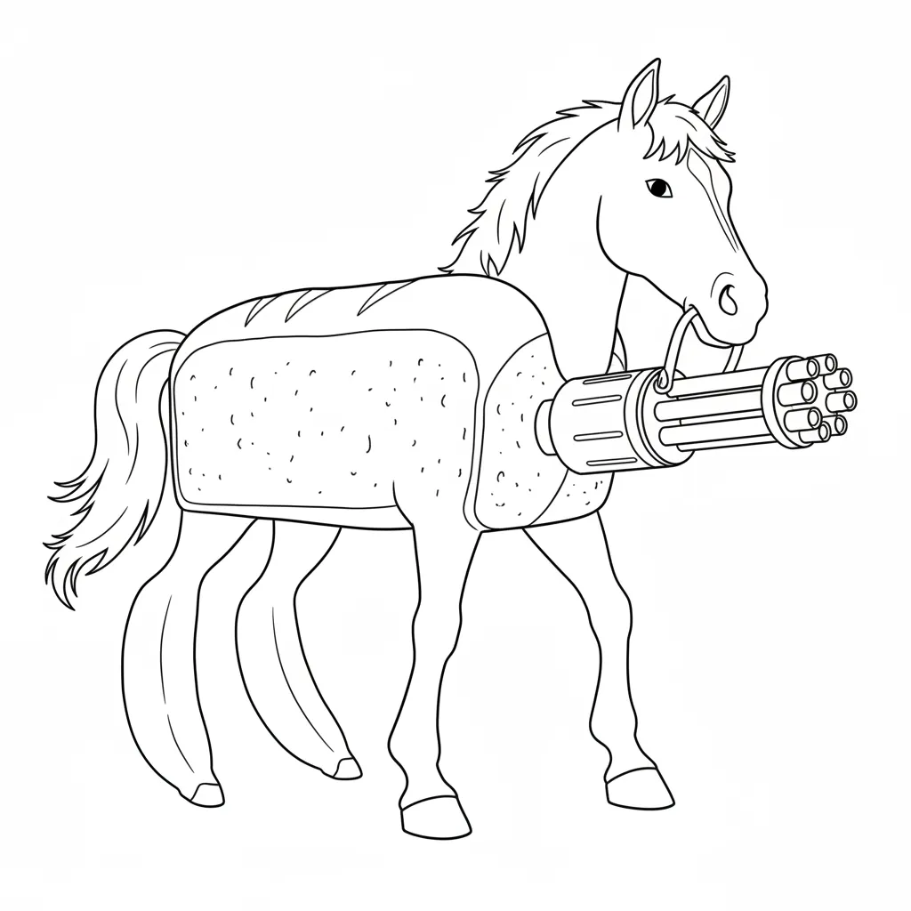 Panettone Stallone 4 para colorear y dibujos