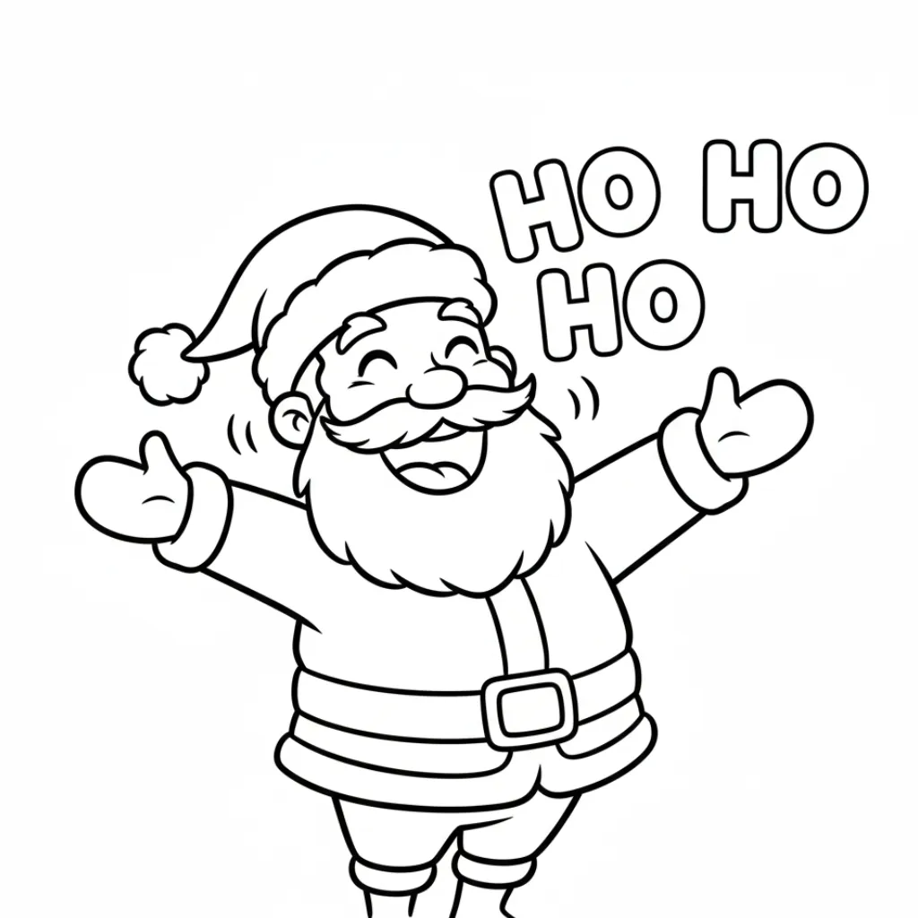 Papá Noel1 para colorear para imprimir para niño de 8 años