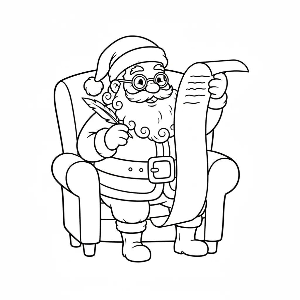 Papá Noel11 para colorear para niño de 6 años