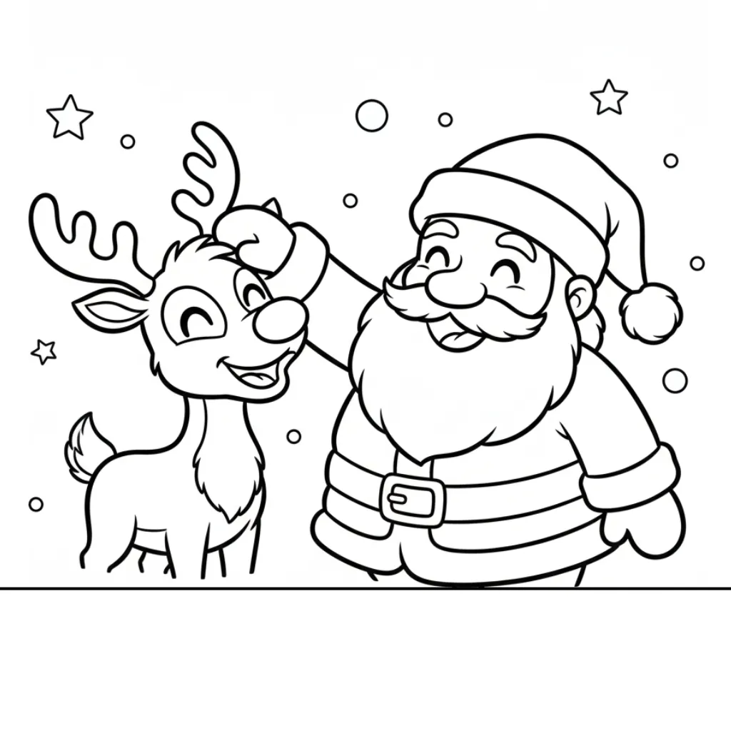 Papá Noel12 para colorear para imprimir gratis