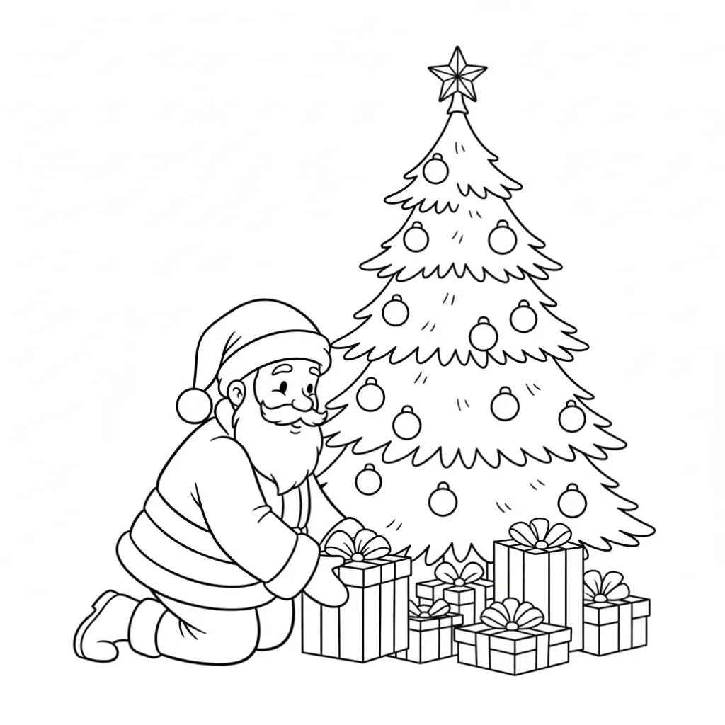 Papá Noel13 para colorear en línea