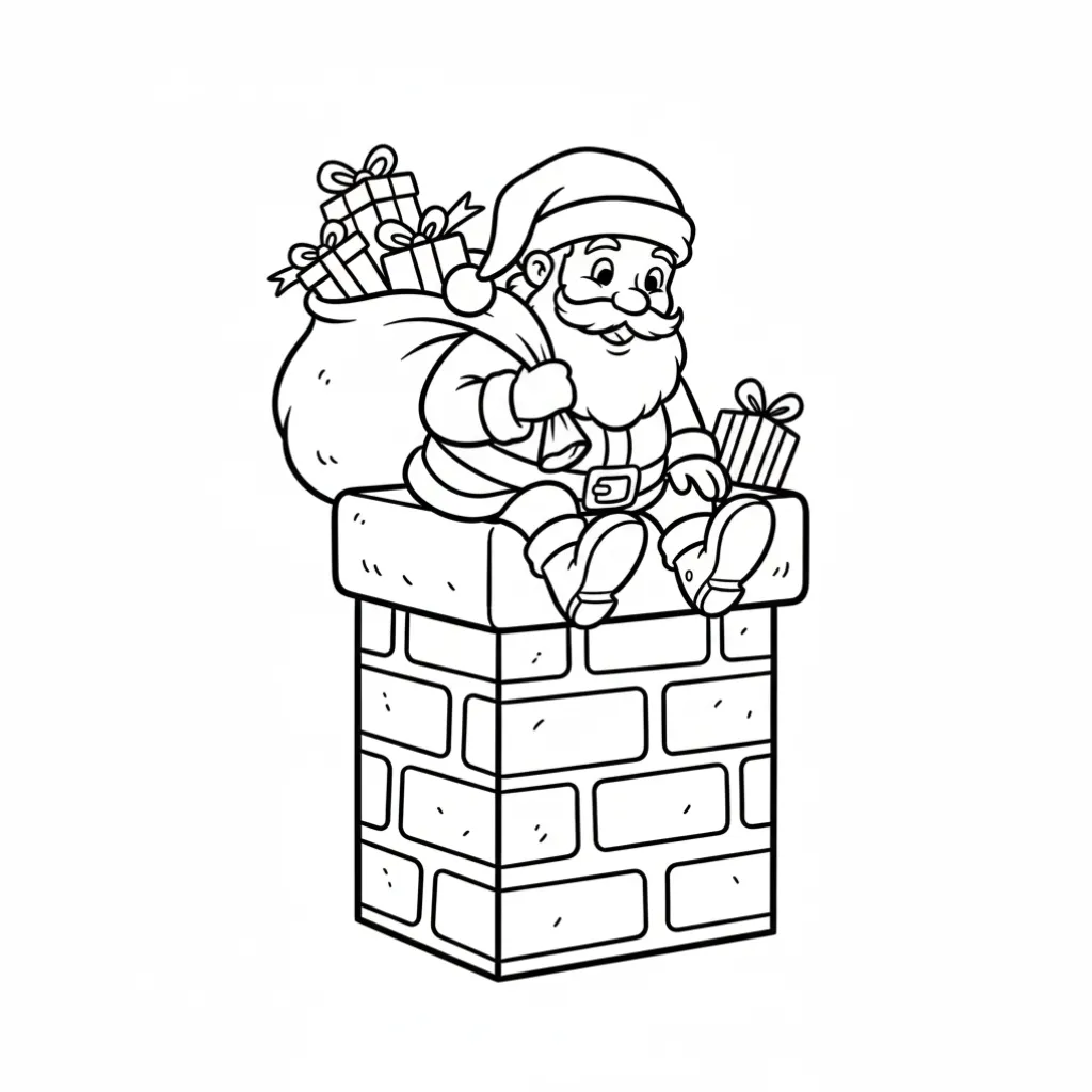 Papá Noel2 para colorear para imprimir