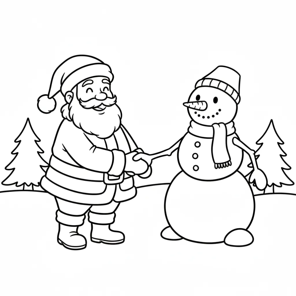 Papá Noel4 para colorear para primaria