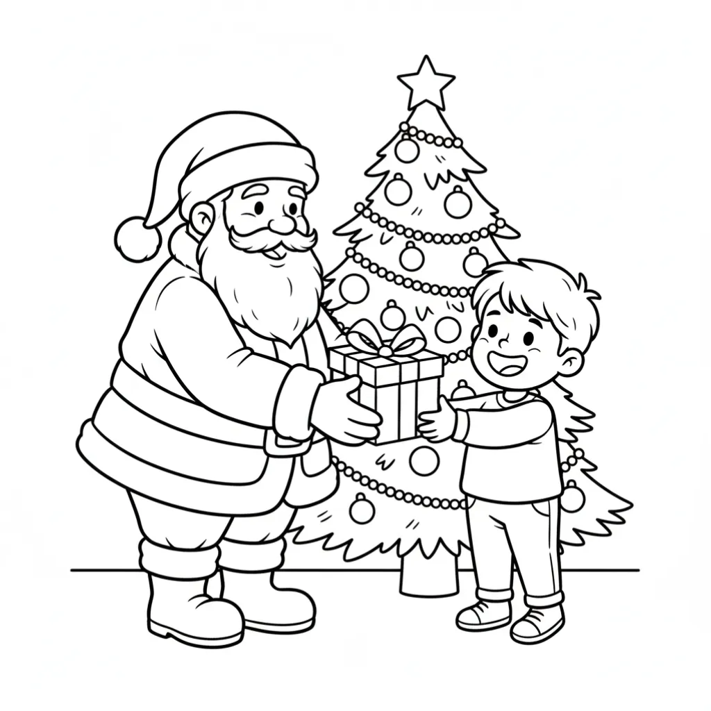 Papá Noel9 para colorear para imprimir gratis