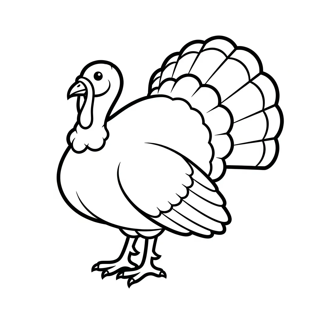 Pavo De Acción De Gracias para colorear gratis