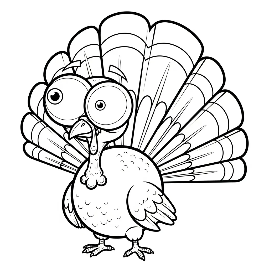 Pavo De Acción De Gracias para colorear para niño de 7 años