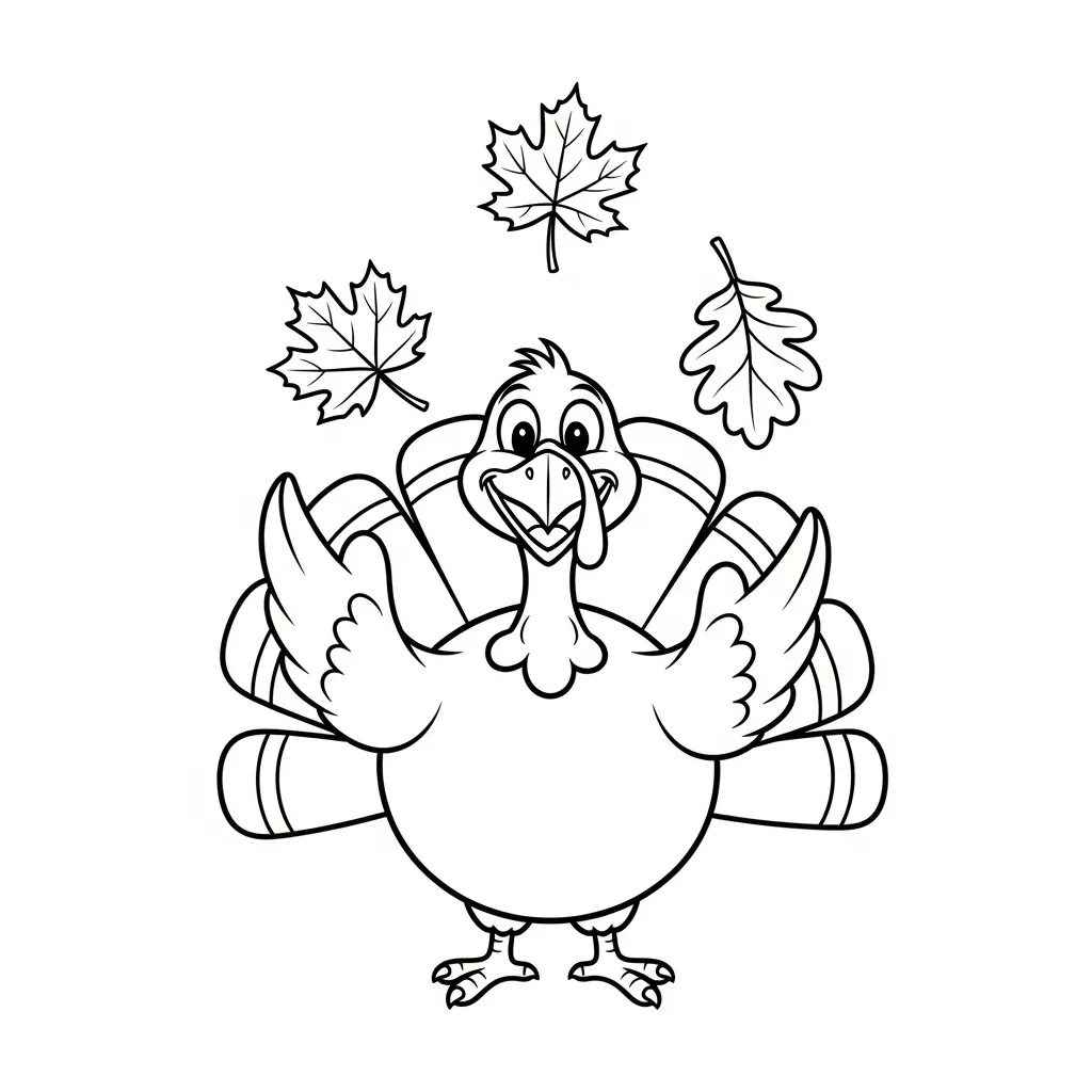 Pavo De Acción De Gracias para colorear para imprimir gratis