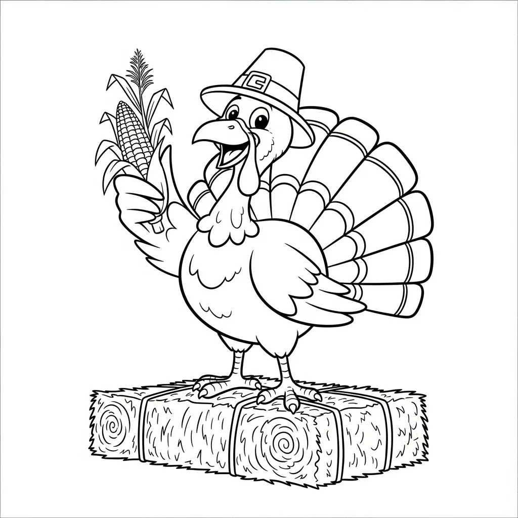 Pavo De Acción De Gracias para colorear y dibujos