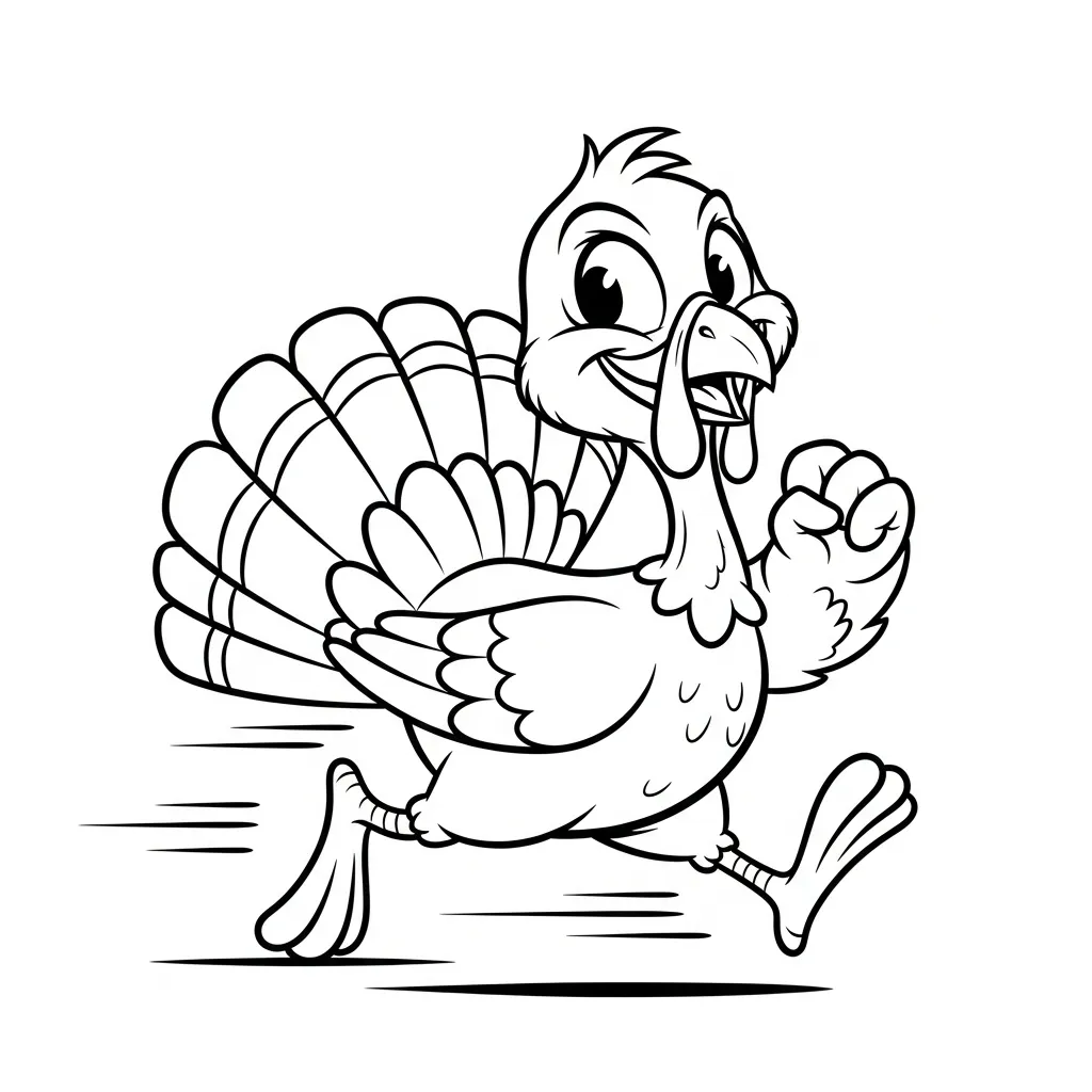 Pavo De Acción De Gracias para colorear para imprimir para niño de 2 años