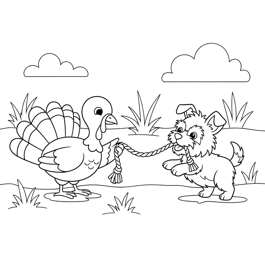 para imprimir Pavo De Acción De Gracias para colorear gratis